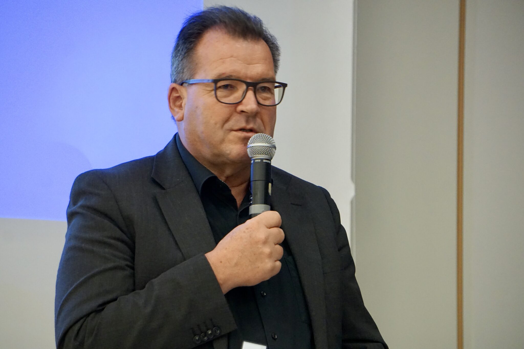 Polizeipräsident von Ravensburg, Uwe Stürmer, bei einer Veranstaltung an der RWU Weingarten