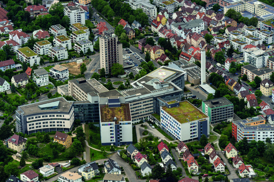 Klinikgelände des Krankenhauses Klinikum am Steinenberg Reutlingen