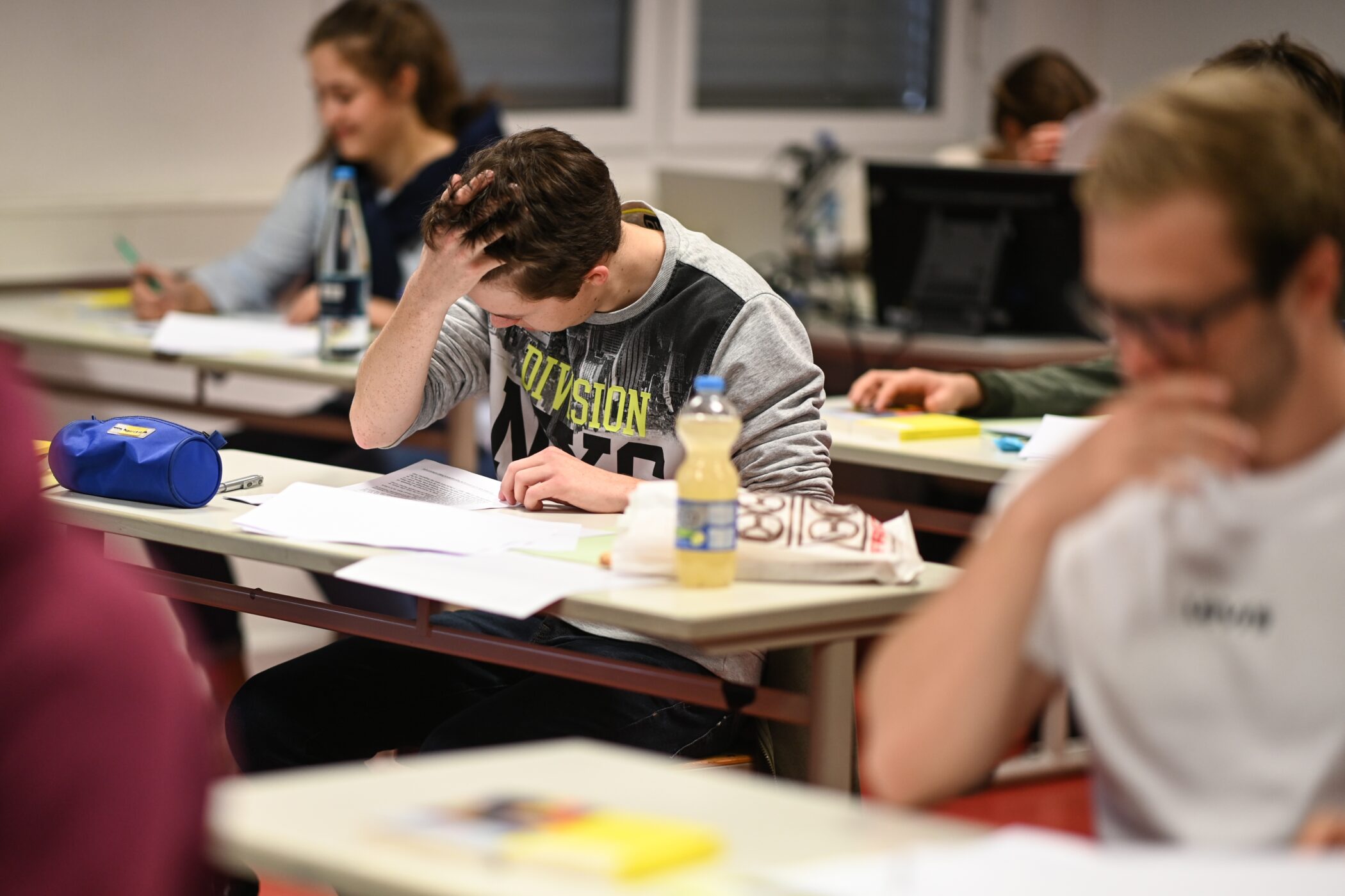 Schüler in einer Prüfungssituation