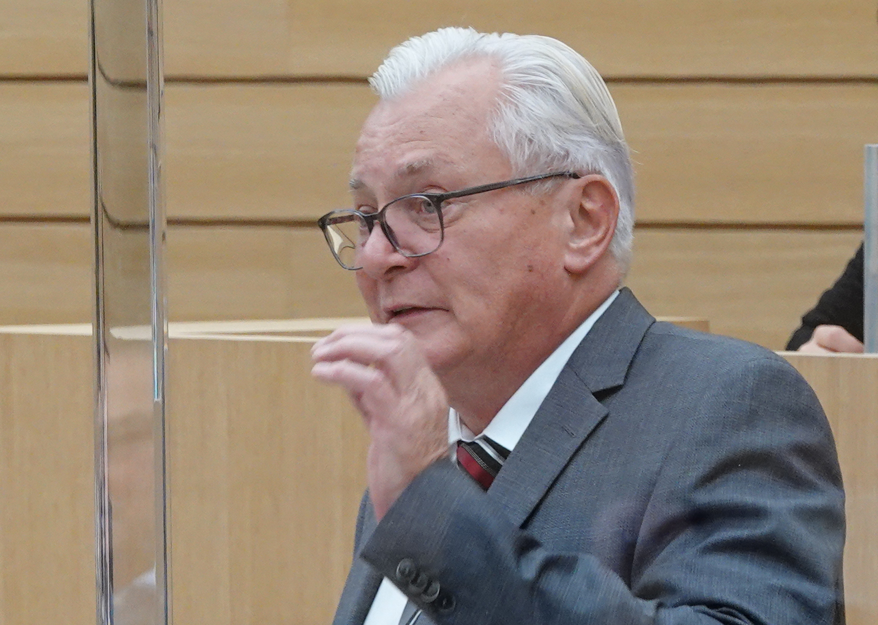 Bernd Gögel, AfD-Fraktionsvorsitzender im Landtag von Baden-Württemberg, spricht bei einer Plenardebatte im Landtag.