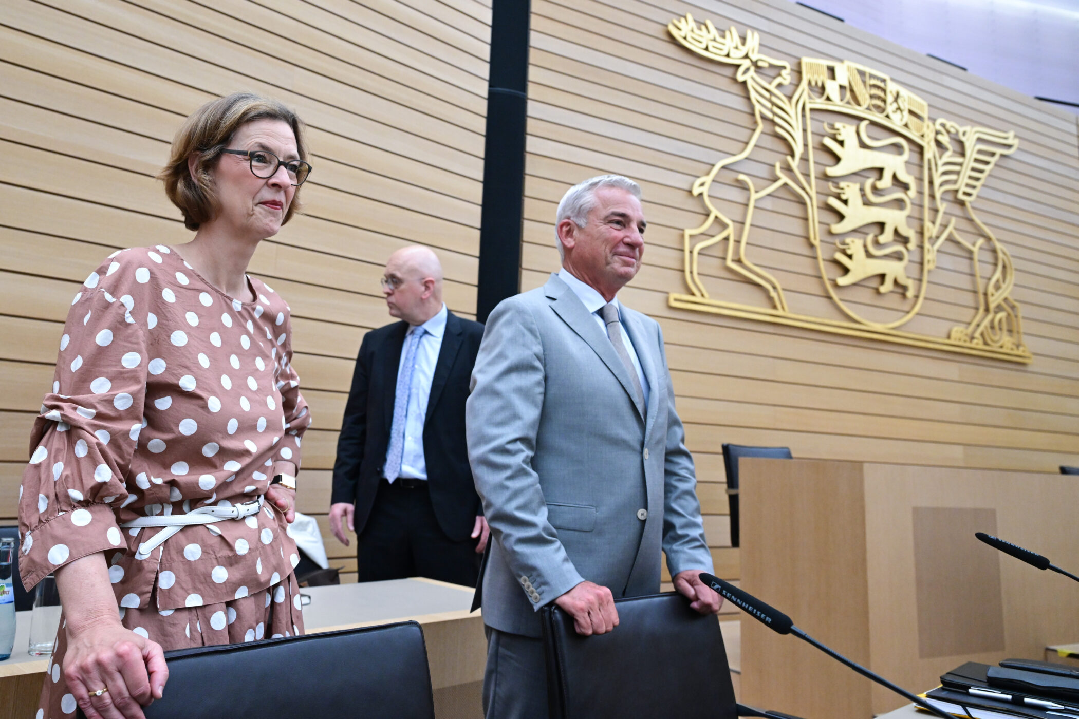 Beate Bube, Präsidentin des Landesamts für Verfassungsschutz, und Innenminister Thomas Strobl